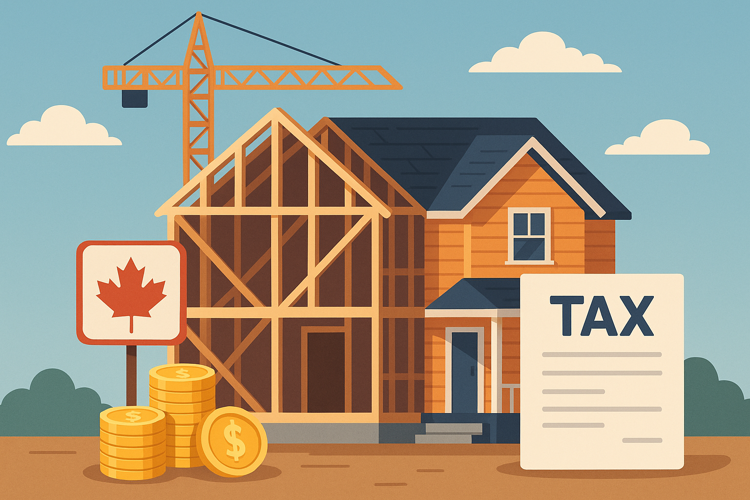 GST Rebate for First Tiome Home Buyers in Canada buying New Construction Homes
